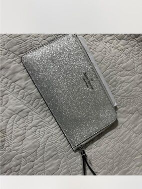 Brand New Kate Spade Silver Glitter Wallet